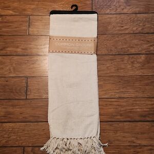 Cream Cotton Blanket By Common Ground, New With Tag